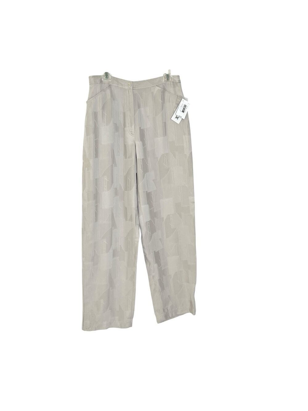 Westbound Dress Pants Size 14 Abstract Weave Pattern Tencel Fabric Beige Career